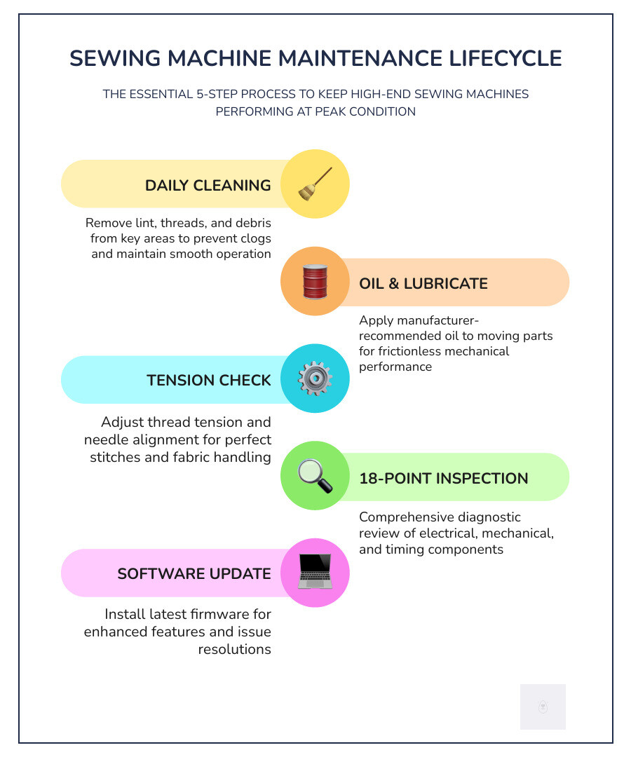 Infographic explaining the specialized equipment maintenance lifecycle - bernina repair shops near me infographic infographic-line-5-steps-colors Infographic explaining the specialized equipment maintenance lifecycle - bernina repair shops near me infographic infographic-line-5-steps-colors