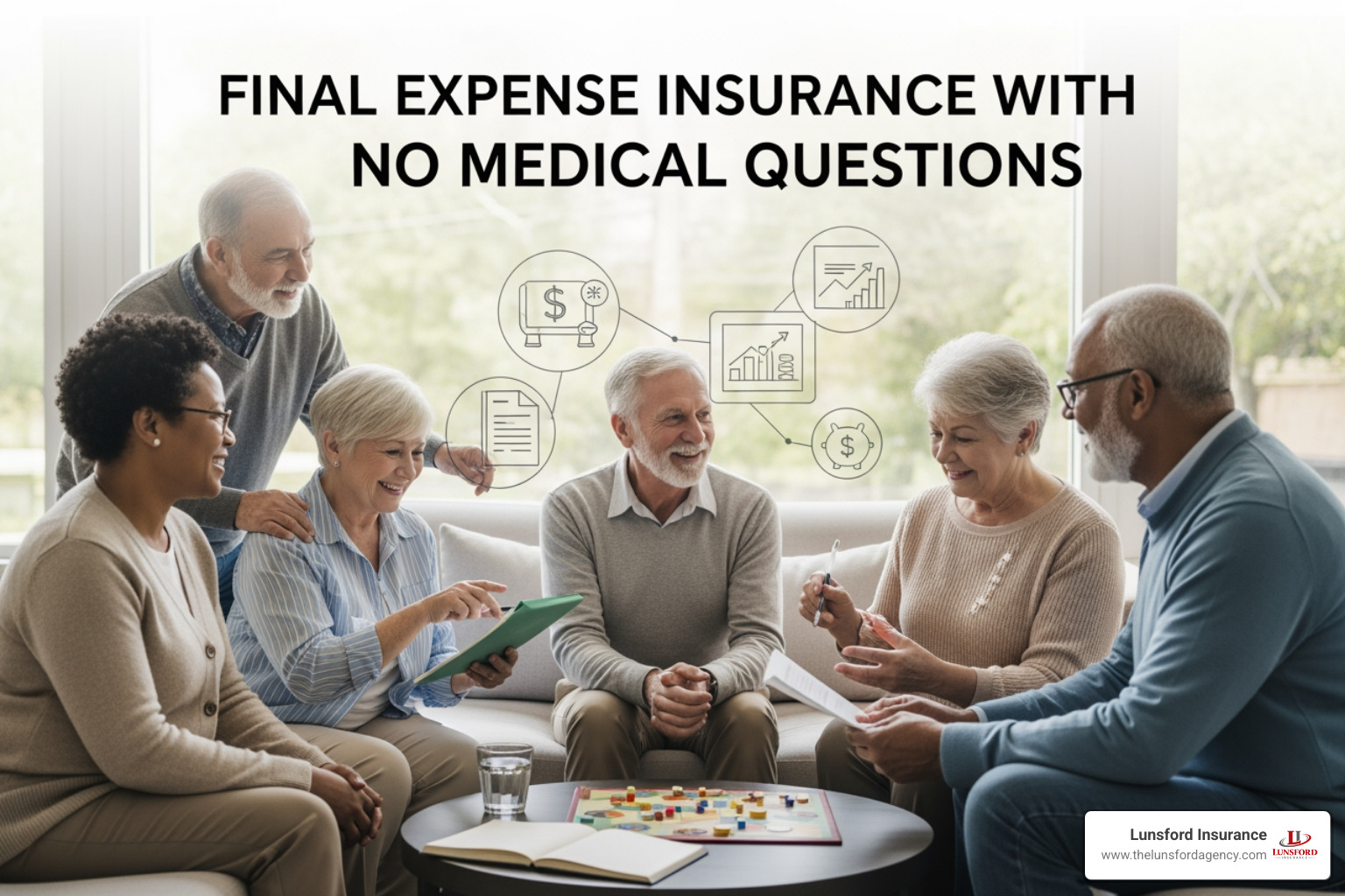 A close-up image of a life insurance policy document resting on a wooden table next to a pair of reading glasses, representing the clarity and security of a final expense plan. - final expense insurance with no medical questions
