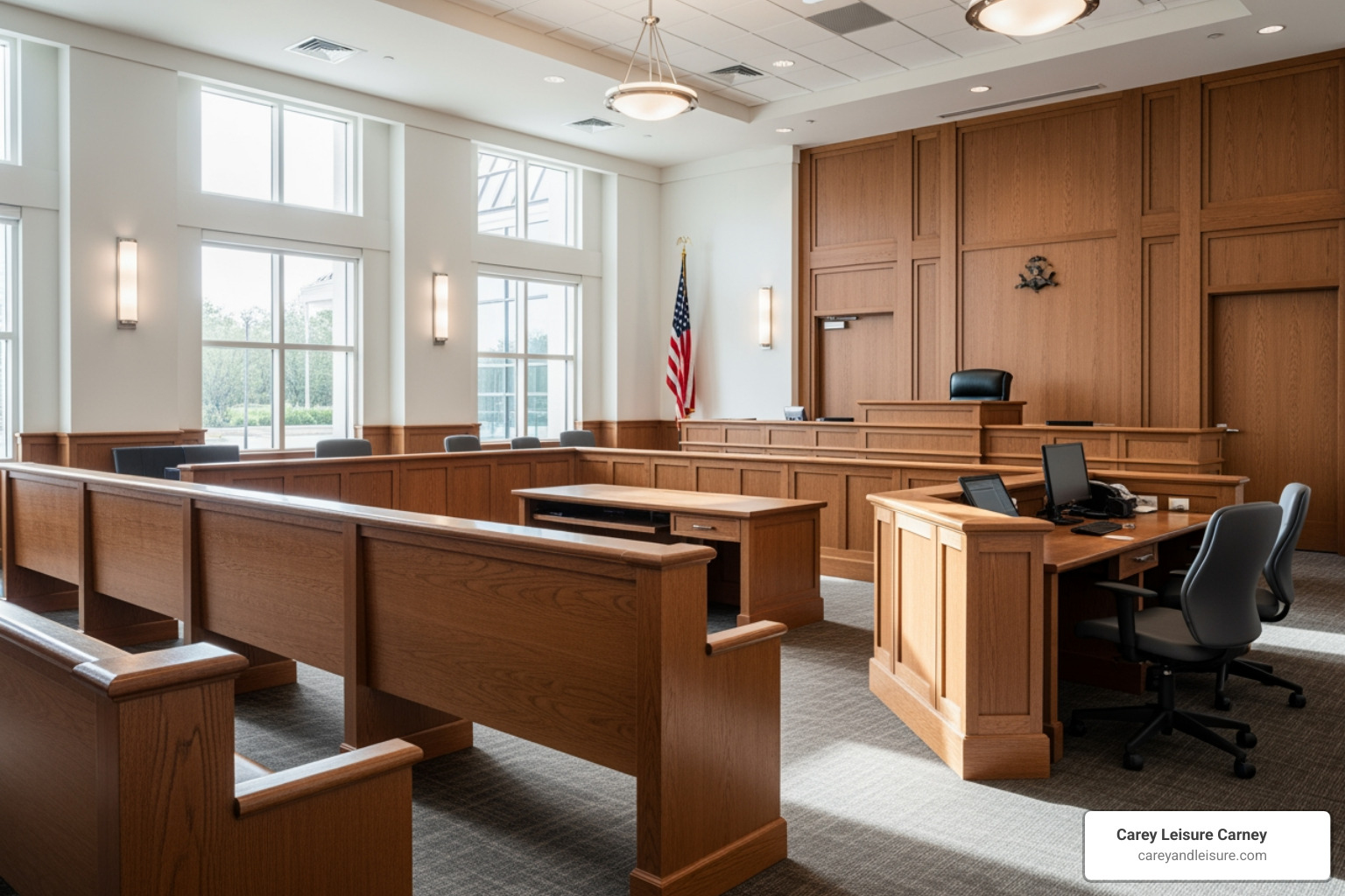 Florida courtroom setting - car collision lawyer near me