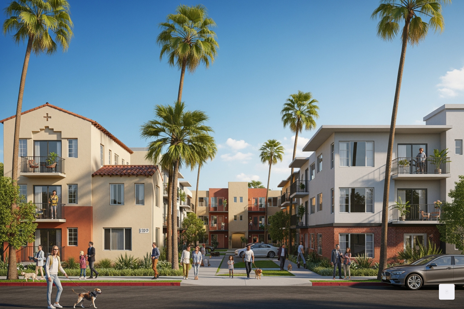 Multi-family apartment complex in Los Angeles representing diverse housing options - rent assistance programs Los Angeles