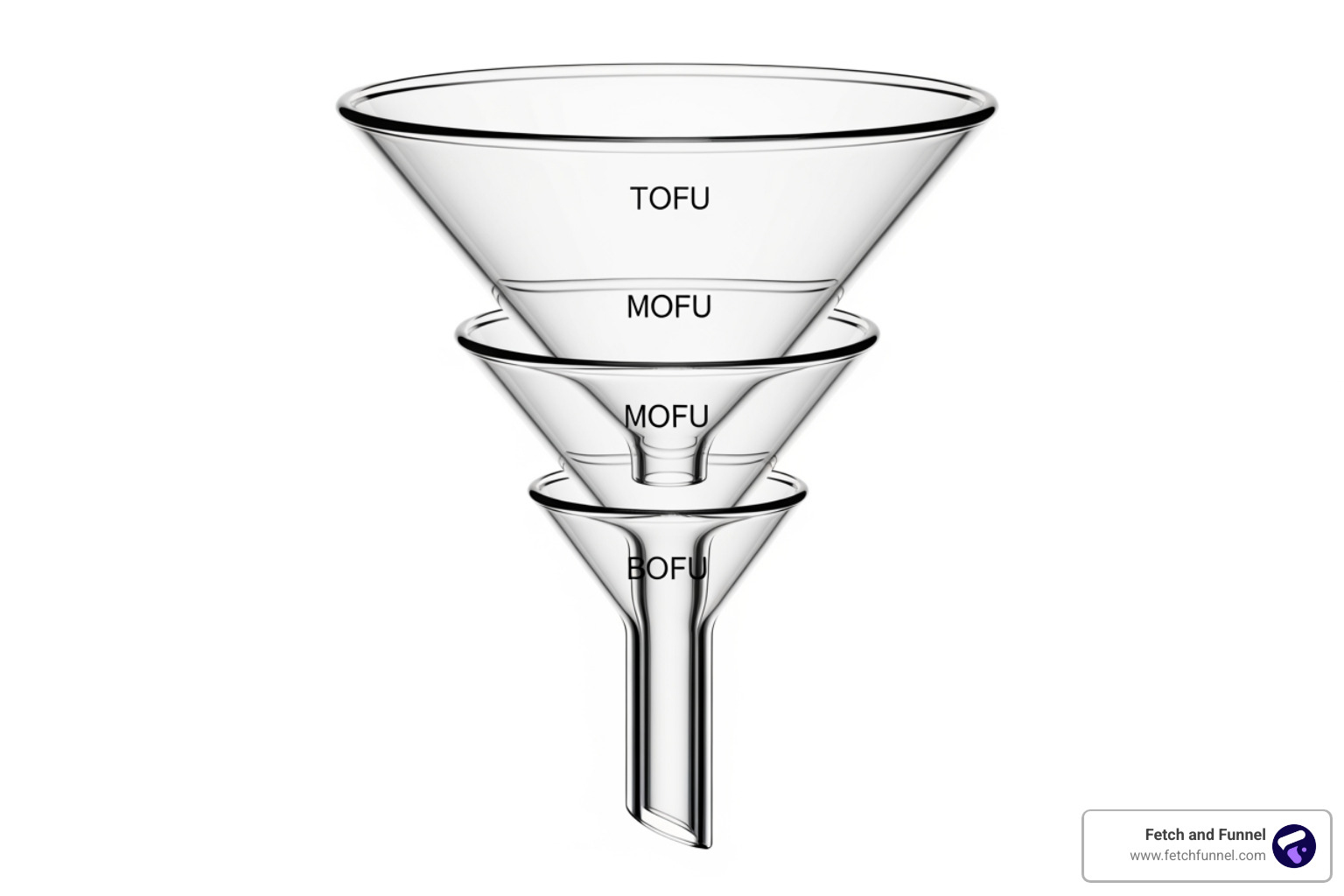 TOFU MOFU BOFU levels - conversion funnel stages TOFU MOFU BOFU levels - conversion funnel stages