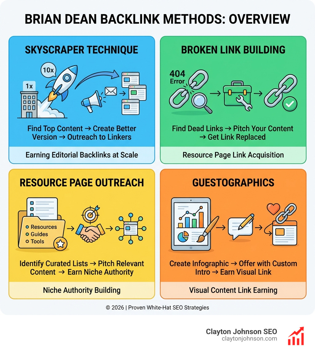 Brian Dean backlink methods overview: Skyscraper, Broken Link Building, Resource Pages, Guestographics - Brian Dean backlink