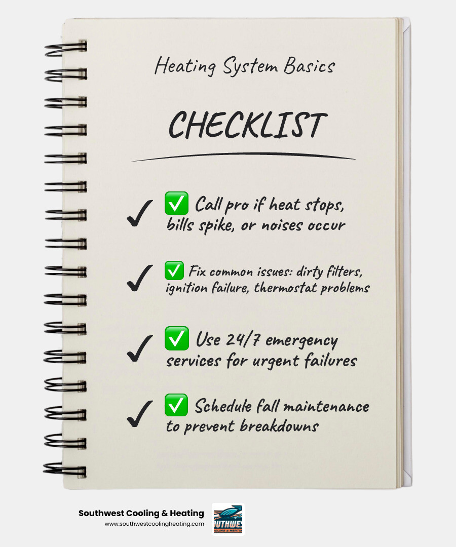 Infographic showing how a home heating system works and key signs it needs repair in Diamond Valley UT - heating repair in Infographic showing how a home heating system works and key signs it needs repair in Diamond Valley UT - heating repair in
