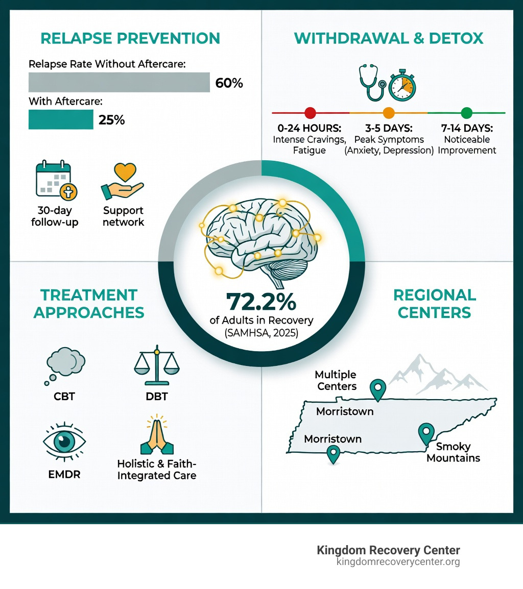 Cocaine recovery statistics and success rates infographic for East Tennessee treatment centers - Best Cocaine Addiction