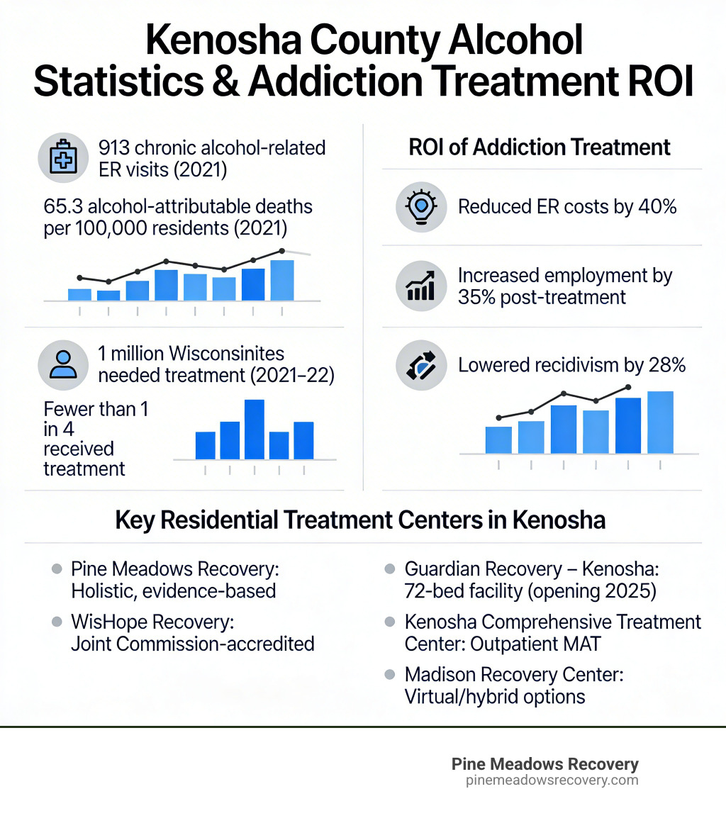 Kenosha County alcohol statistics and the return on investment of addiction treatment - residential alcohol treatment center
