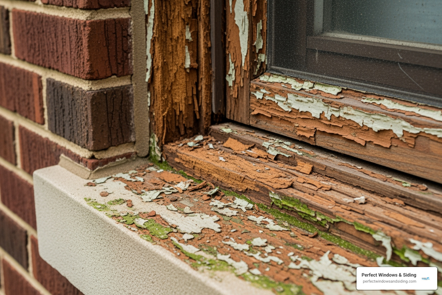 wood rot on a window frame - window replacement chicago wood rot on a window frame - window replacement chicago