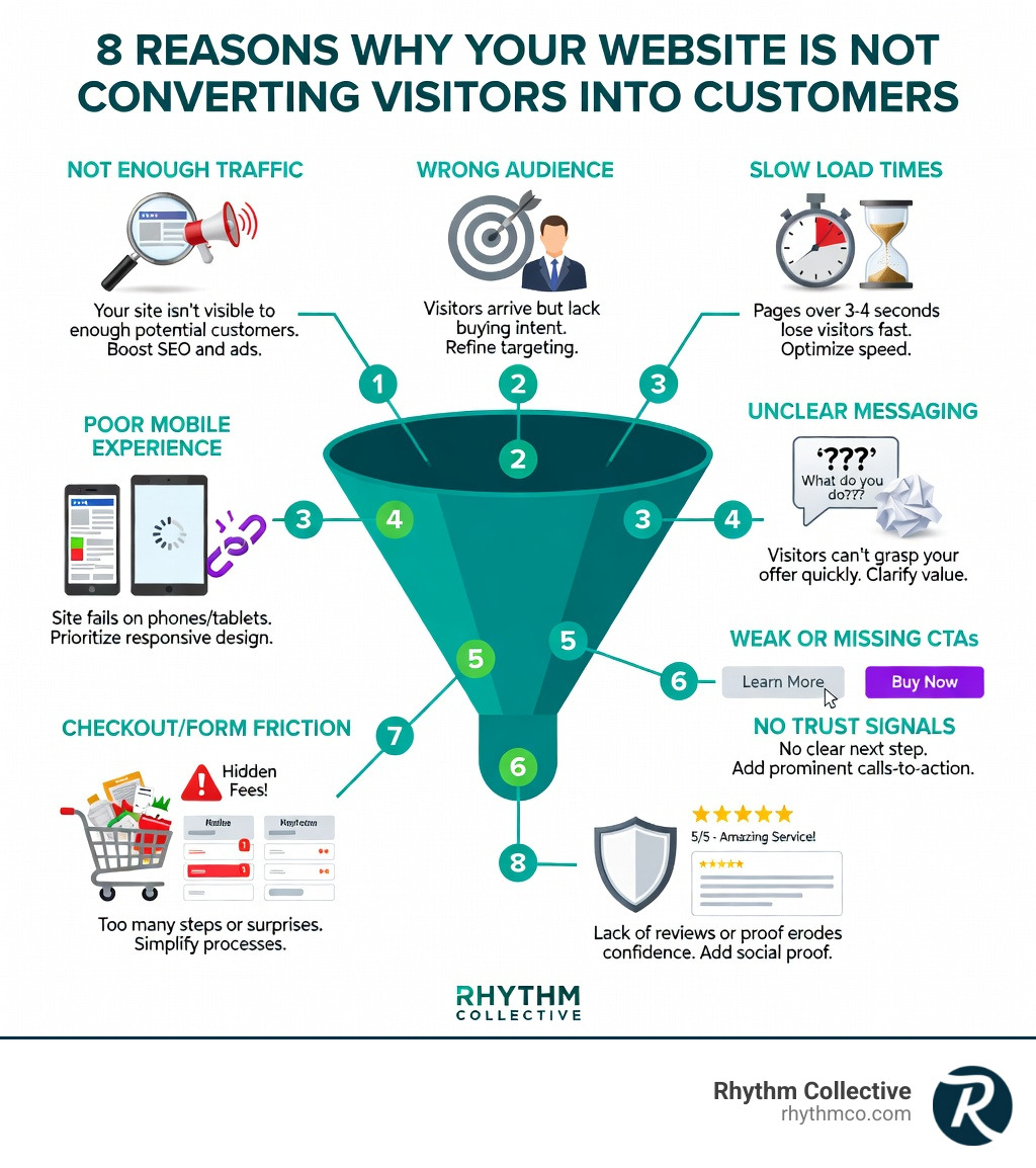 Infographic: 8 reasons why your website is not converting visitors into customers - why is my website not converting Infographic: 8 reasons why your website is not converting visitors into customers - why is my website not converting