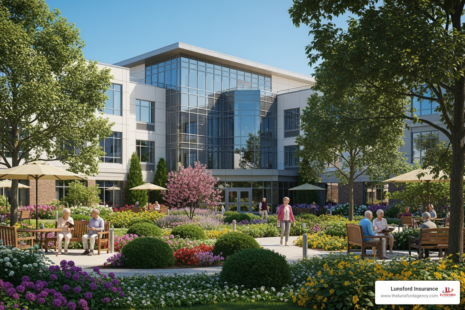 modern nursing home facility with gardens - long term care insurance with death benefit modern nursing home facility with gardens - long term care insurance with death benefit