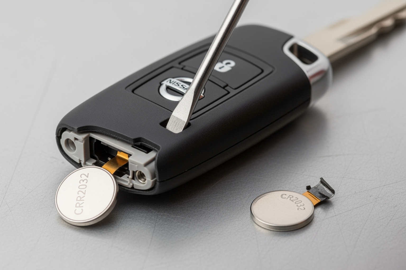 Key Battery Low dashboard warning message on a Nissan Qashqai display - nissan qashqai key battery replacement