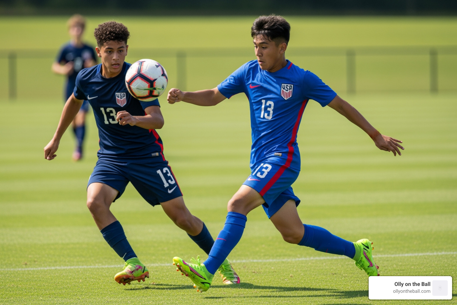 Player making a quick decision under pressure - small sided soccer games Player making a quick decision under pressure - small sided soccer games