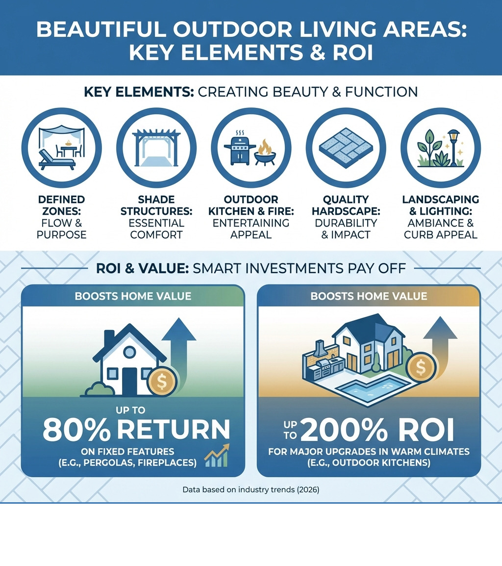Key elements and ROI of beautiful outdoor living areas infographic - beautiful outdoor living areas infographic Key elements and ROI of beautiful outdoor living areas infographic - beautiful outdoor living areas infographic