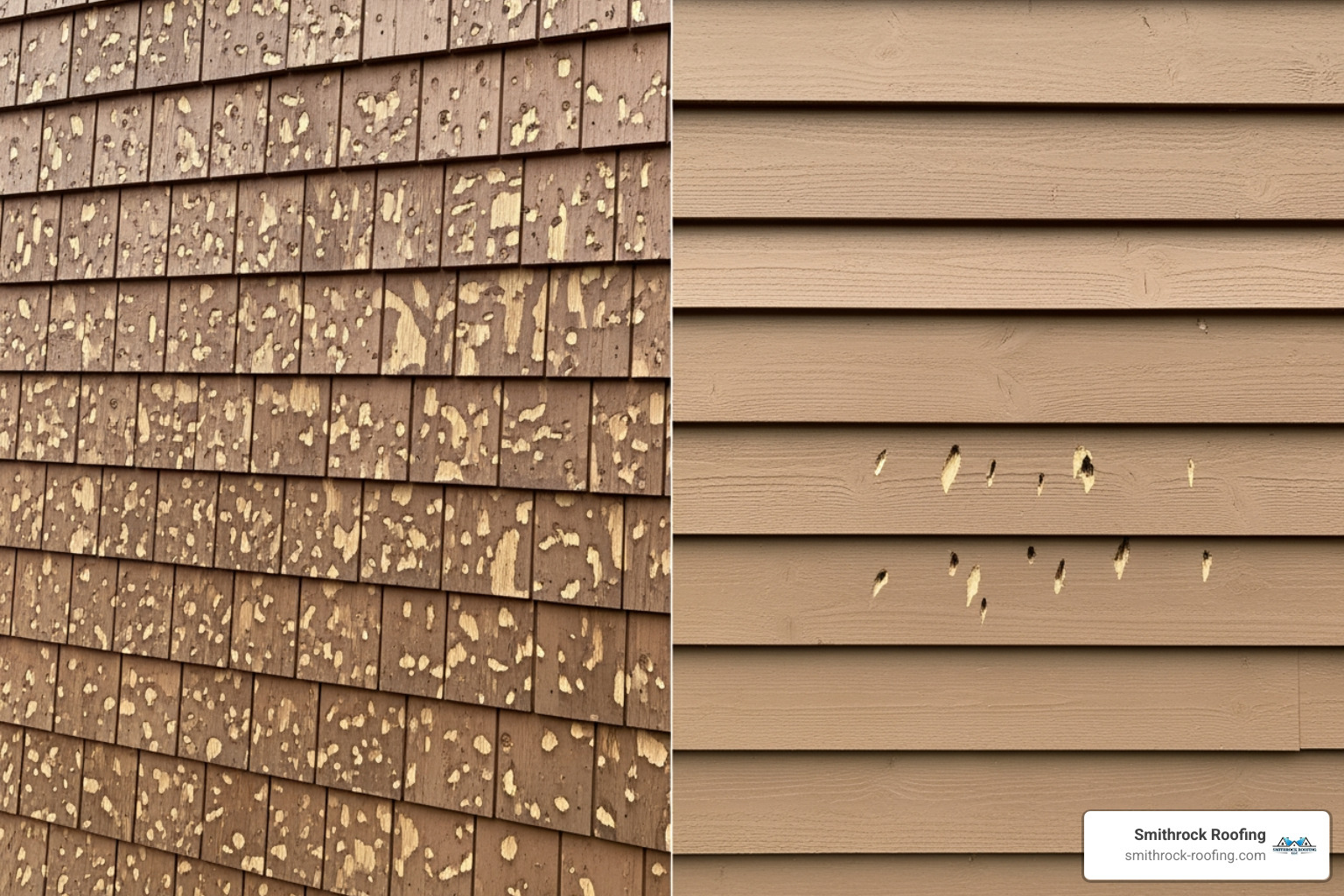 Comparison between random hail impact patterns and localized mechanical damage like lawnmower rock strikes - Hail damage Comparison between random hail impact patterns and localized mechanical damage like lawnmower rock strikes - Hail damage