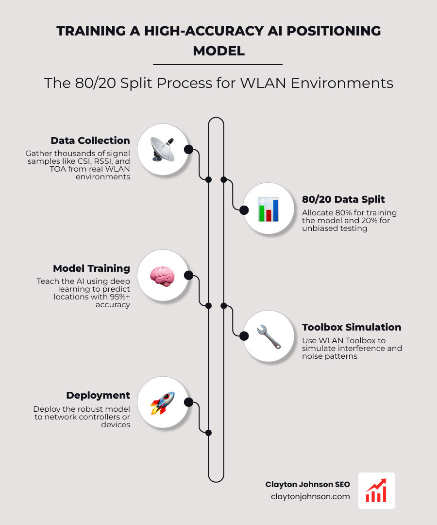 Infographic showing the 80/20 data split for training and testing AI models in wireless environments - what is ai Infographic showing the 80/20 data split for training and testing AI models in wireless environments - what is ai