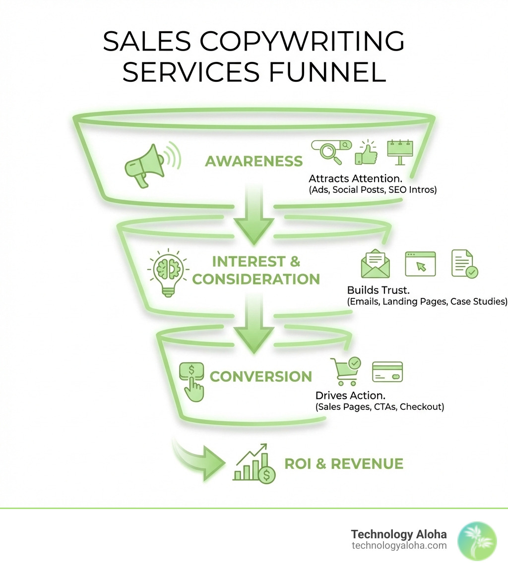 Sales copywriting services funnel stages from awareness to conversion infographic - sales copywriting services infographic Sales copywriting services funnel stages from awareness to conversion infographic - sales copywriting services infographic