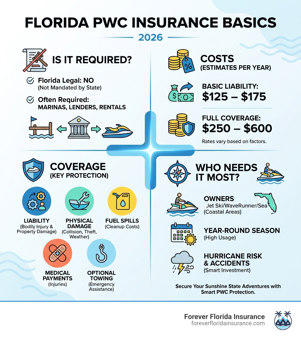 Florida PWC insurance basics safety registration coverage costs infographic - pwc insurance florida infographic 