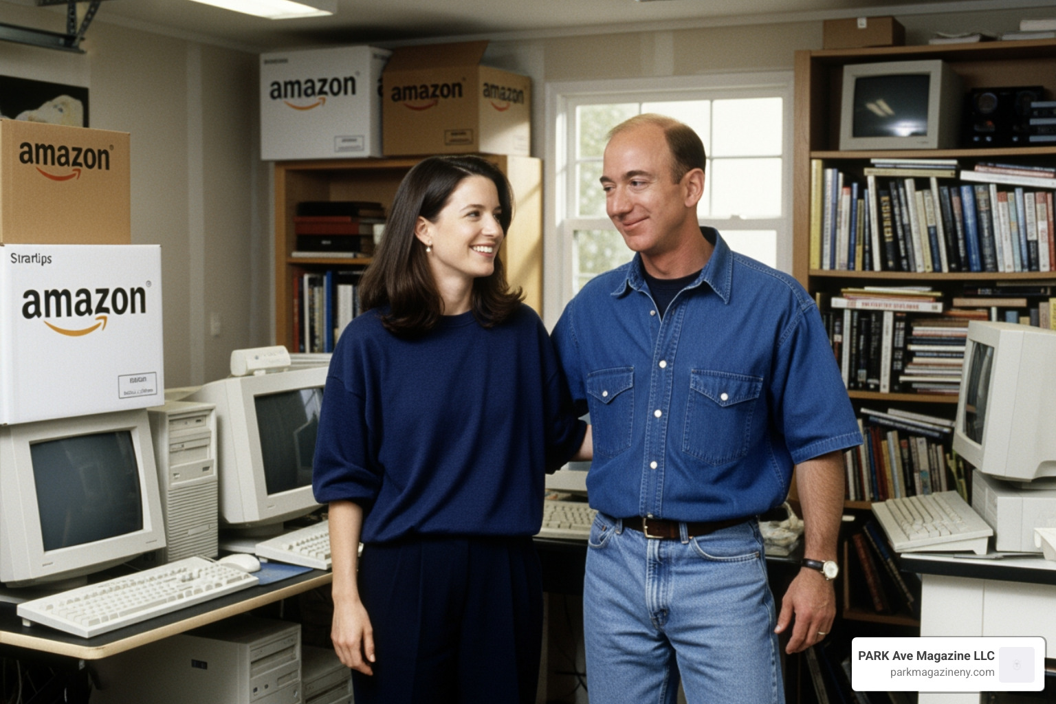MacKenzie Scott and Jeff Bezos in the early Amazon days - jeff bezos wife MacKenzie Scott and Jeff Bezos in the early Amazon days - jeff bezos wife