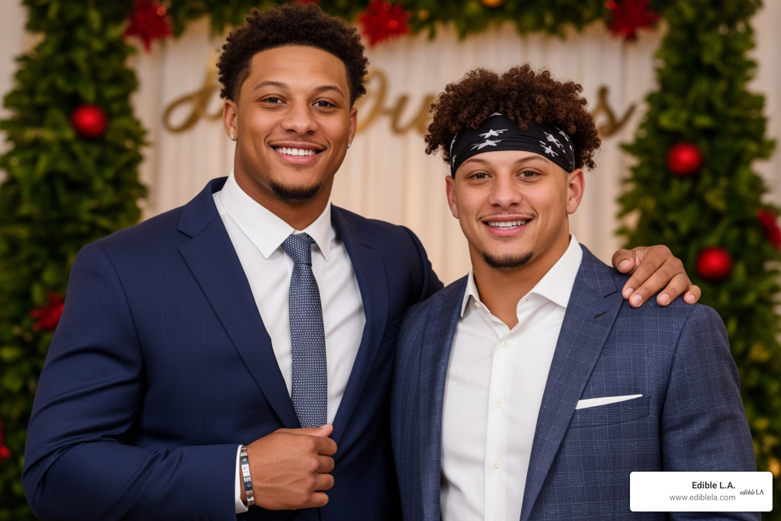 Jackson and Patrick Mahomes posing together at a family event - jackson mahomes Jackson and Patrick Mahomes posing together at a family event - jackson mahomes