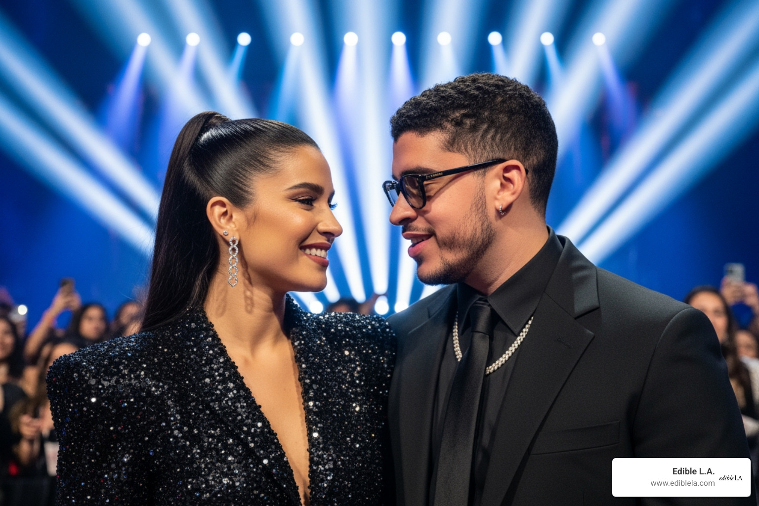 Gabriela Berlingeri and Bad Bunny at an event - bad bunny girlfriend Gabriela Berlingeri and Bad Bunny at an event - bad bunny girlfriend
