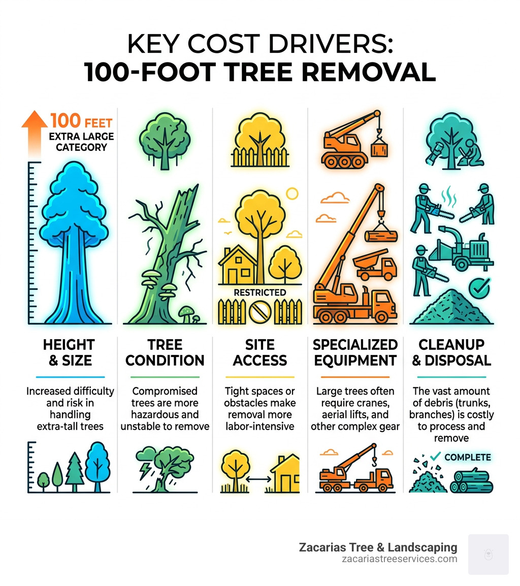 Cost drivers for 100-foot tree removal: height, condition, access, equipment, and cleanup - cost to cut down 100 foot tree Cost drivers for 100-foot tree removal: height, condition, access, equipment, and cleanup - cost to cut down 100 foot tree