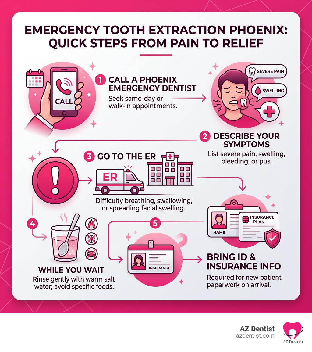 Emergency tooth extraction Phoenix: quick steps from pain to relief infographic - Emergency tooth extraction Phoenix Emergency tooth extraction Phoenix: quick steps from pain to relief infographic - Emergency tooth extraction Phoenix