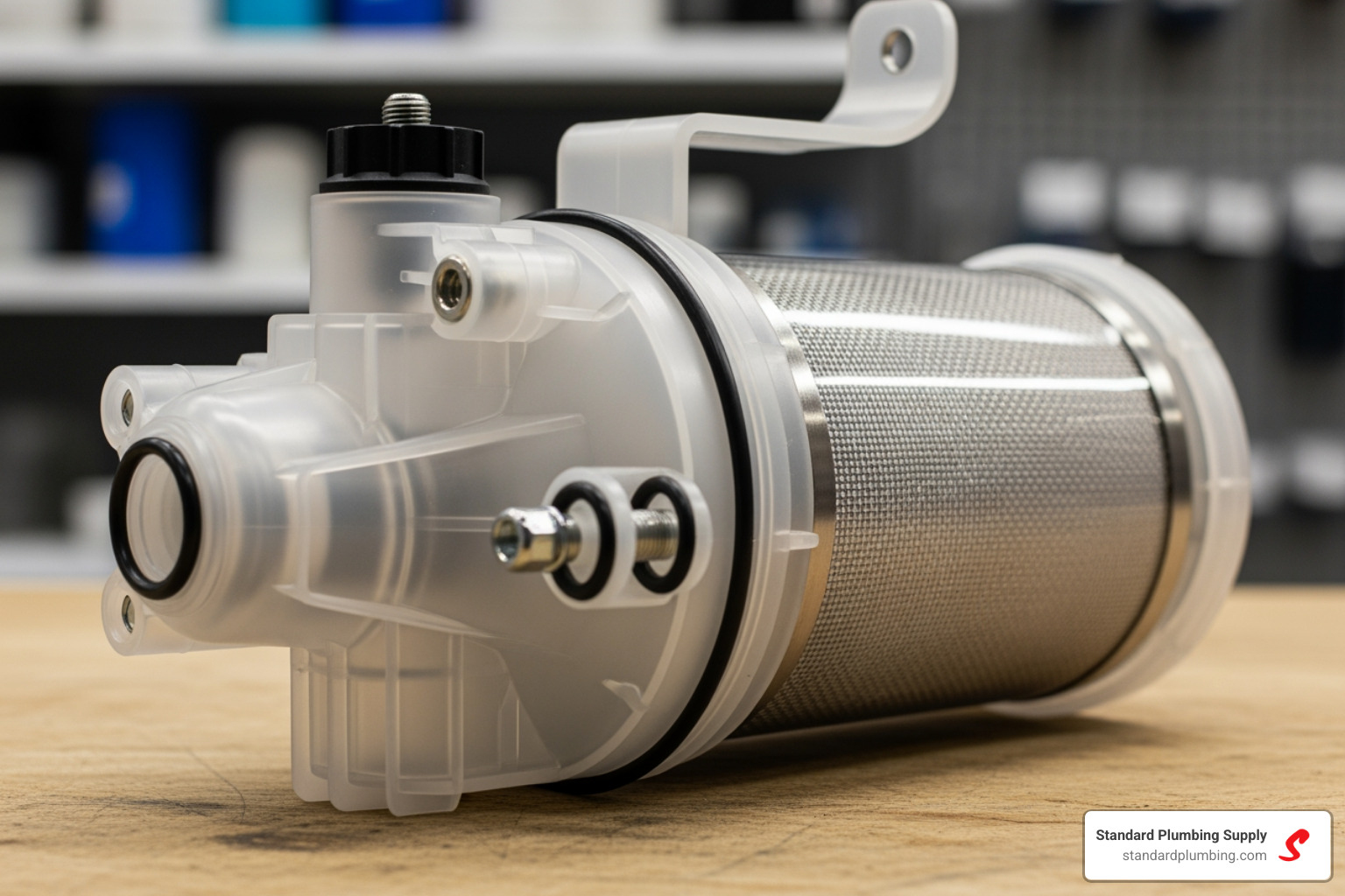 High-temperature reinforced polyamide filter housing - hot water filter