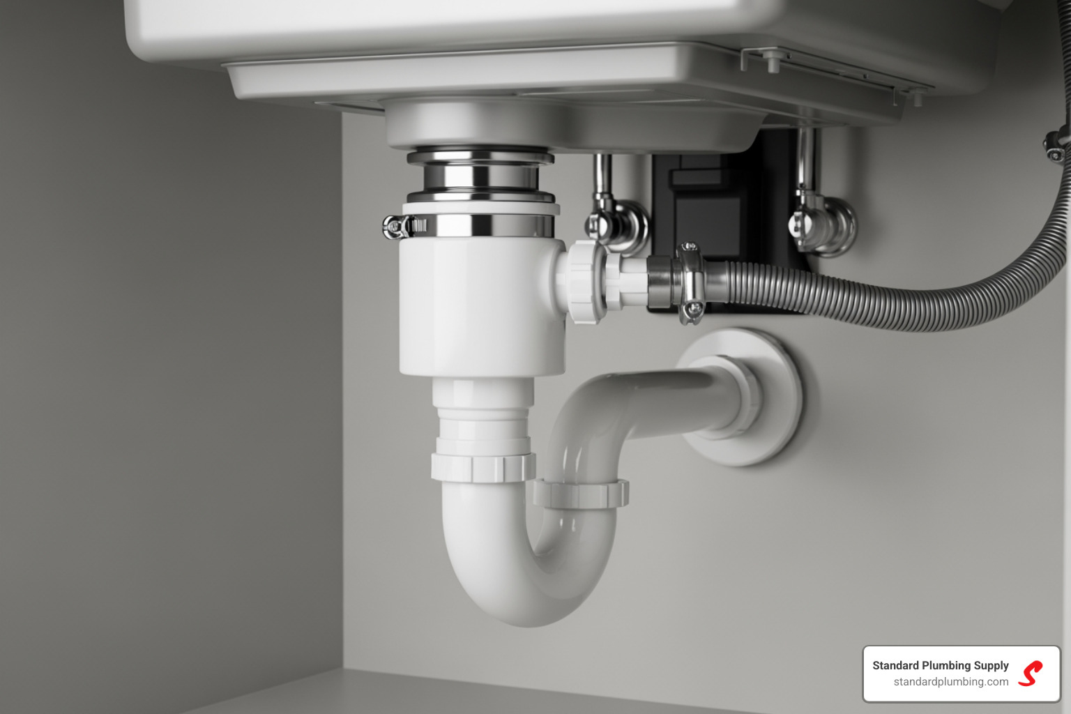 under-sink connection showing air gap hose to garbage disposal - dishwasher air gap Boise under-sink connection showing air gap hose to garbage disposal - dishwasher air gap Boise