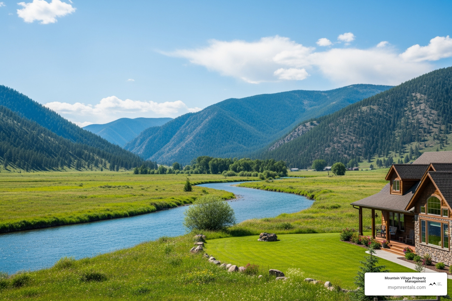 The Gallatin River near Manhattan Montana providing a scenic backdrop for rental investments - property management Manhattan The Gallatin River near Manhattan Montana providing a scenic backdrop for rental investments - property management Manhattan