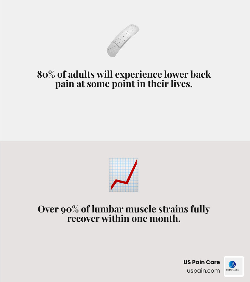 infographic showing difference between a minor lower back pull and a chronic lower back condition - i pulled something in my