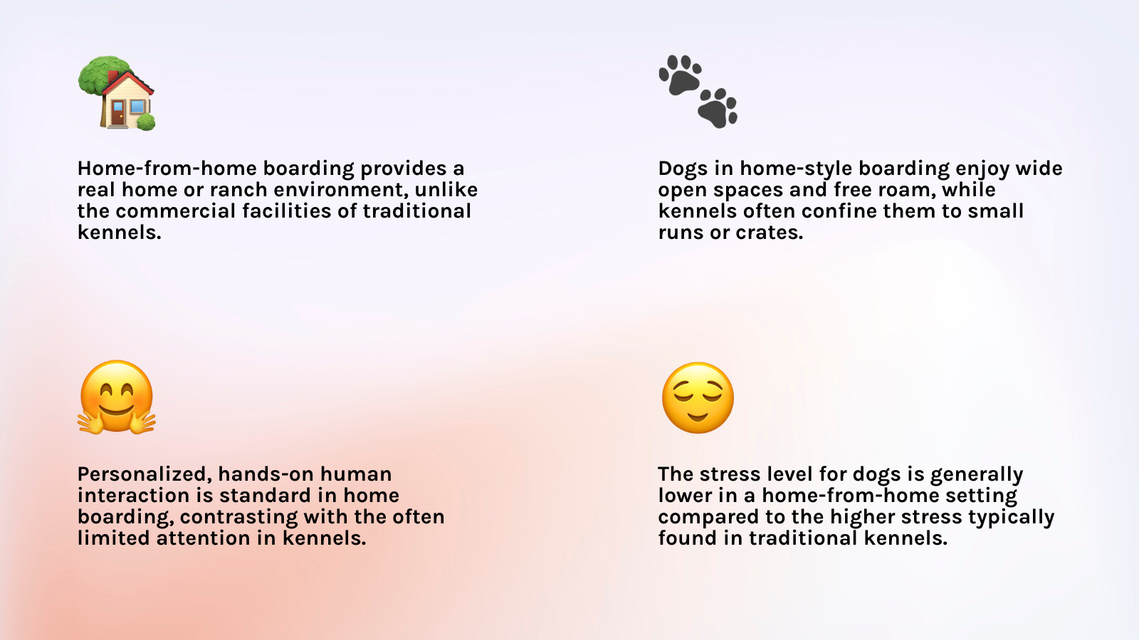 Home boarding vs traditional kennel comparison infographic for dogs - dog boarding home from home infographic Home boarding vs traditional kennel comparison infographic for dogs - dog boarding home from home infographic