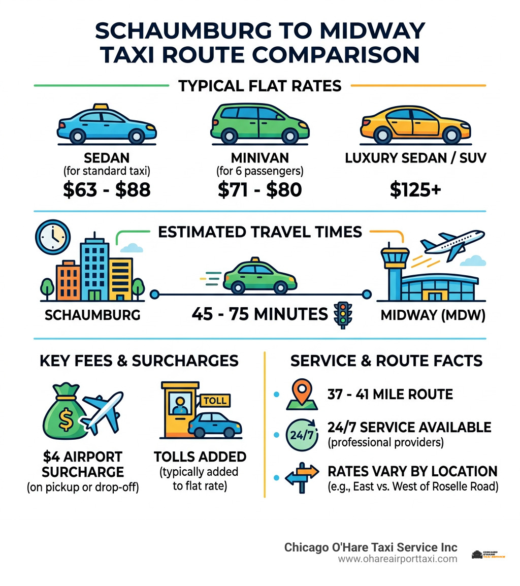 Schaumburg to Midway taxi route comparison: flat rates, vehicle types, travel times, and key fees - schaumburg to midway Schaumburg to Midway taxi route comparison: flat rates, vehicle types, travel times, and key fees - schaumburg to midway
