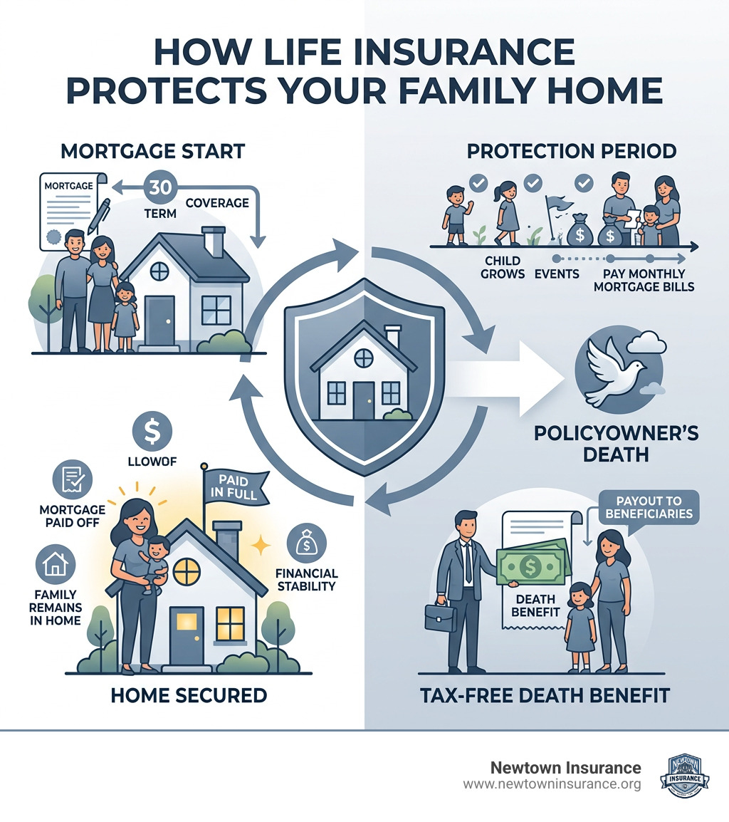 How life insurance protects a family home — key steps from mortgage to death benefit payout - life insurance for homeowners
