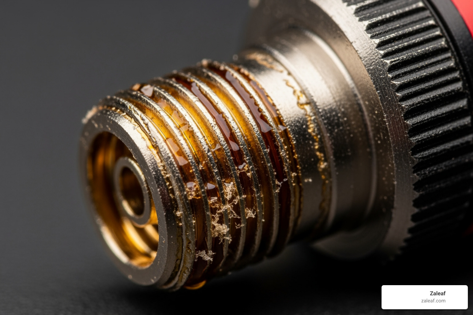 Dirty vape battery connector with oil residue - how to clean threads Dirty vape battery connector with oil residue - how to clean threads