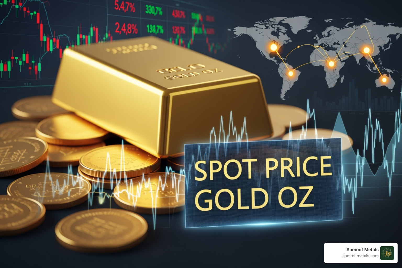 Gold ticker display showing real-time price fluctuations and market data - spot price gold oz Gold ticker display showing real-time price fluctuations and market data - spot price gold oz