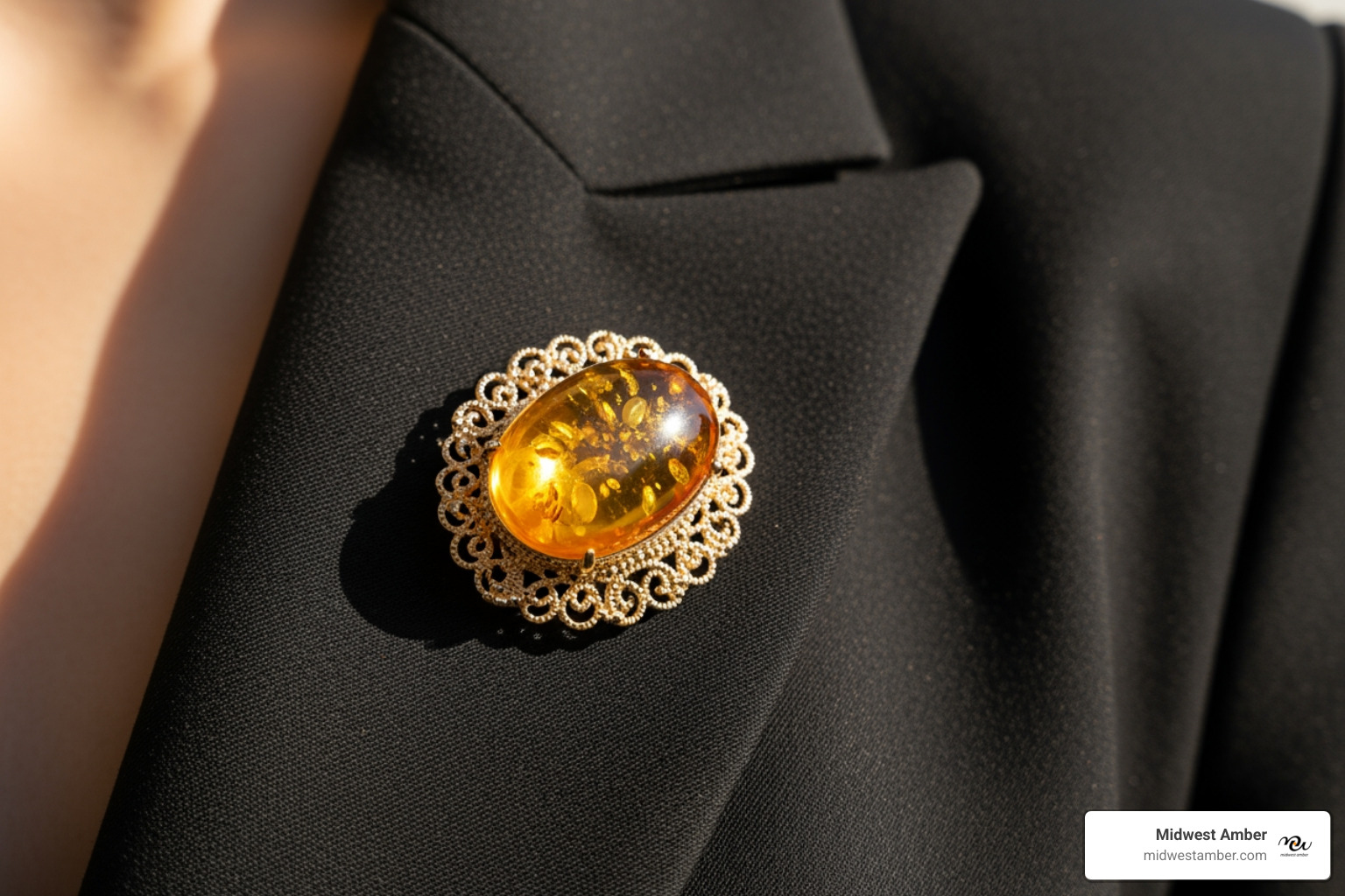 brooch amber