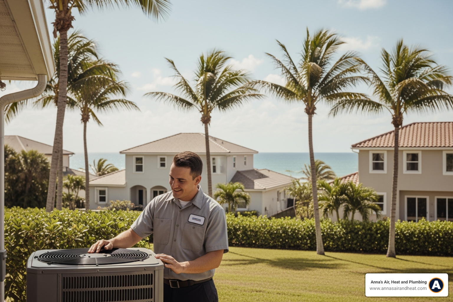 Professional HVAC technician inspecting an outdoor unit in Indialantic - best ac repair services in indialantic, fl Professional HVAC technician inspecting an outdoor unit in Indialantic - best ac repair services in indialantic, fl