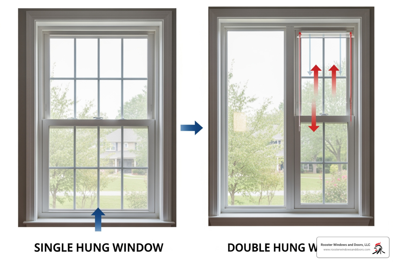 A homeowner tilting double-hung window sashes inward to easily clean the exterior glass from inside the room - single hung A homeowner tilting double-hung window sashes inward to easily clean the exterior glass from inside the room - single hung