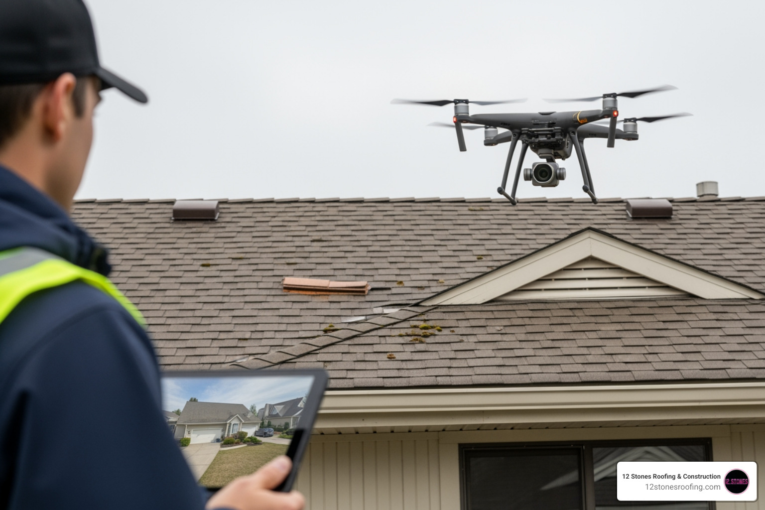 Detailed roof measurement report showing square footage, pitch, and surface area calculations - roof inspection drone service Detailed roof measurement report showing square footage, pitch, and surface area calculations - roof inspection drone service