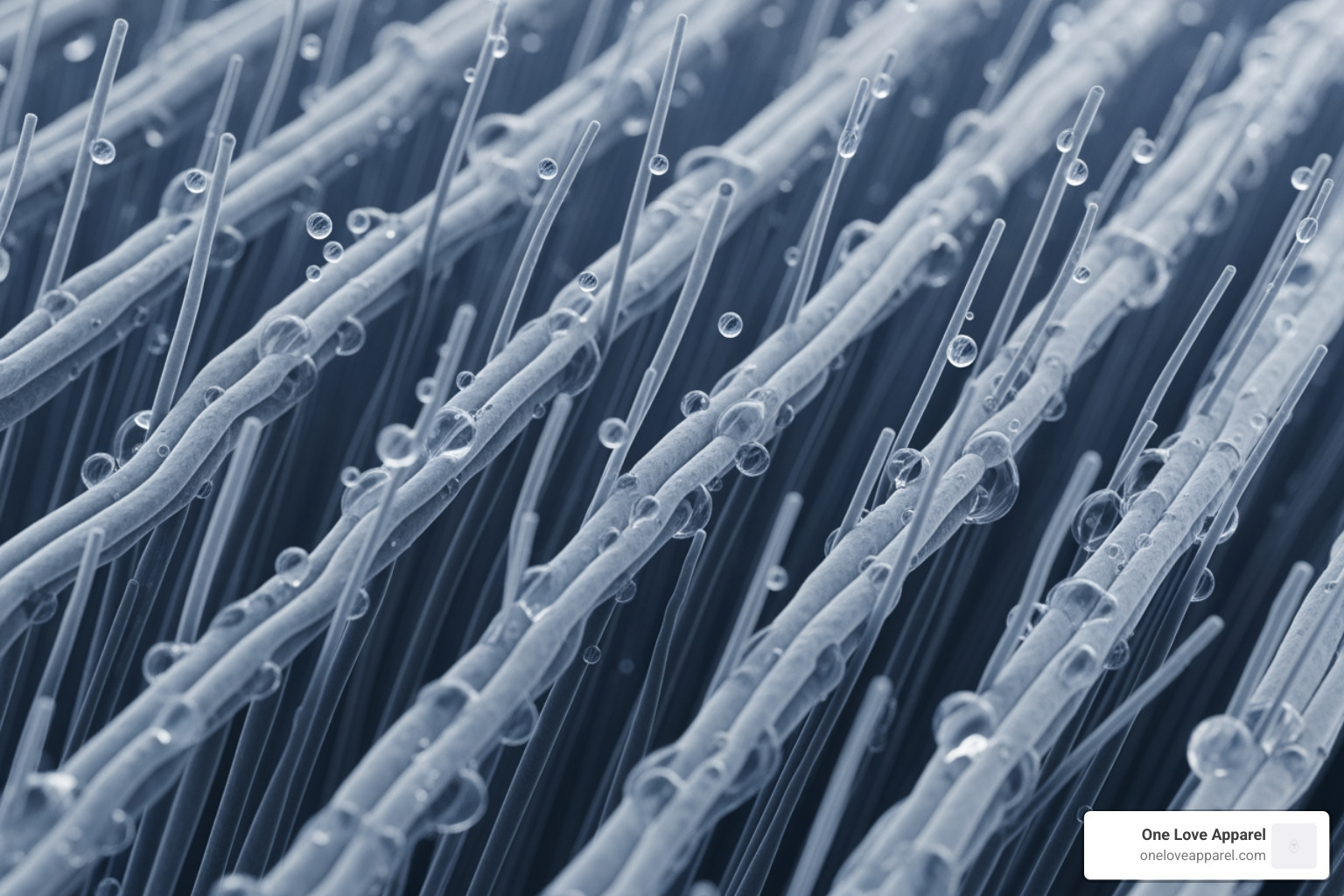 microscopic view of moisture-wicking fabric fibers - breathable gym wear