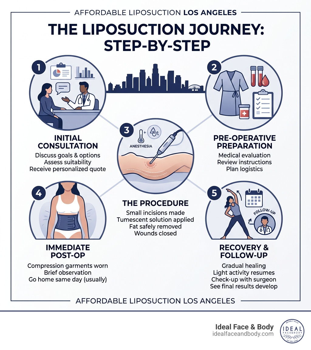 Step-by-step infographic of the liposuction process from consultation to recovery - affordable liposuction los angeles Step-by-step infographic of the liposuction process from consultation to recovery - affordable liposuction los angeles