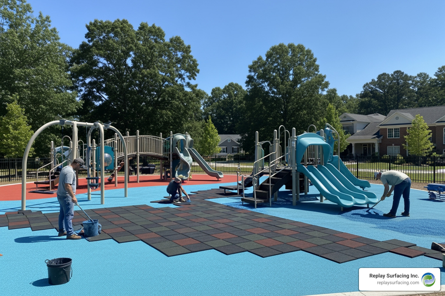 poured-in-place rubber installation in Charlotte - playground surface impact testing poured-in-place rubber installation in Charlotte - playground surface impact testing