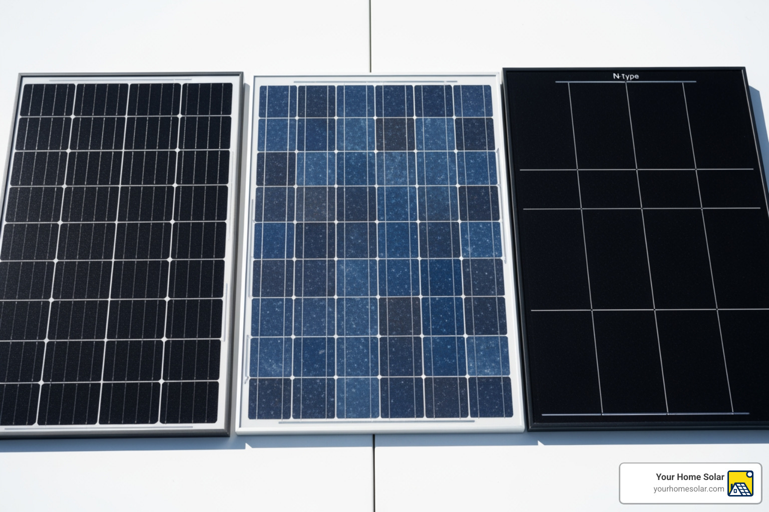 Side-by-side comparison of monocrystalline, polycrystalline, and N-type solar panels - 180w solar panel price Side-by-side comparison of monocrystalline, polycrystalline, and N-type solar panels - 180w solar panel price