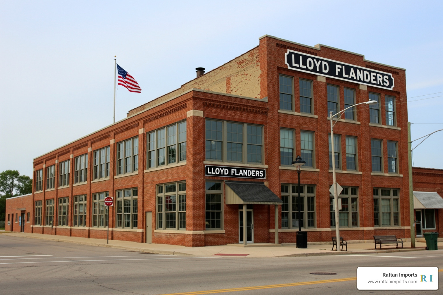 The historic Lloyd Flanders manufacturing facility in Menominee Michigan - lloyd flanders wicker patio furniture