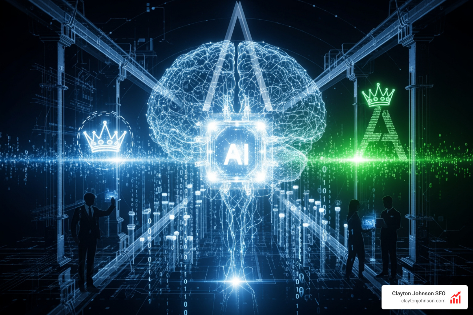 Comparison of traditional Google SERPs vs AI Overviews and LLM citations - ai authority building