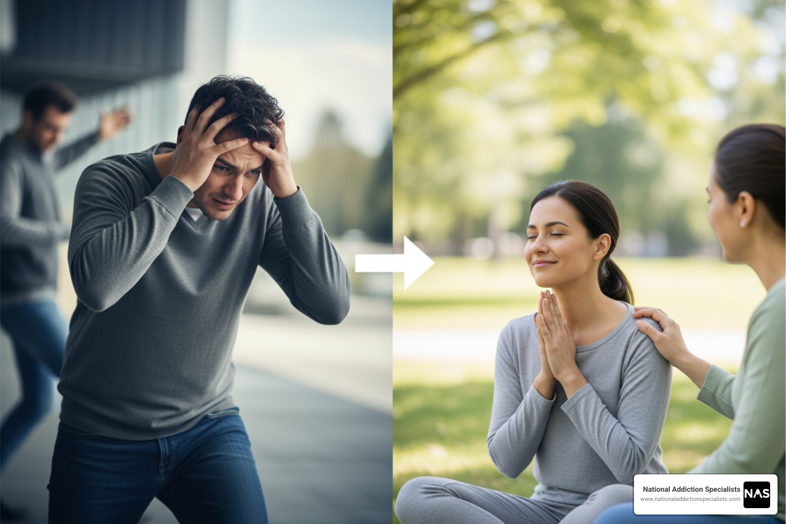 Illustration of brain chemistry showing GABA and Glutamate imbalance during withdrawal - alcohol withdrawal anxiety relief