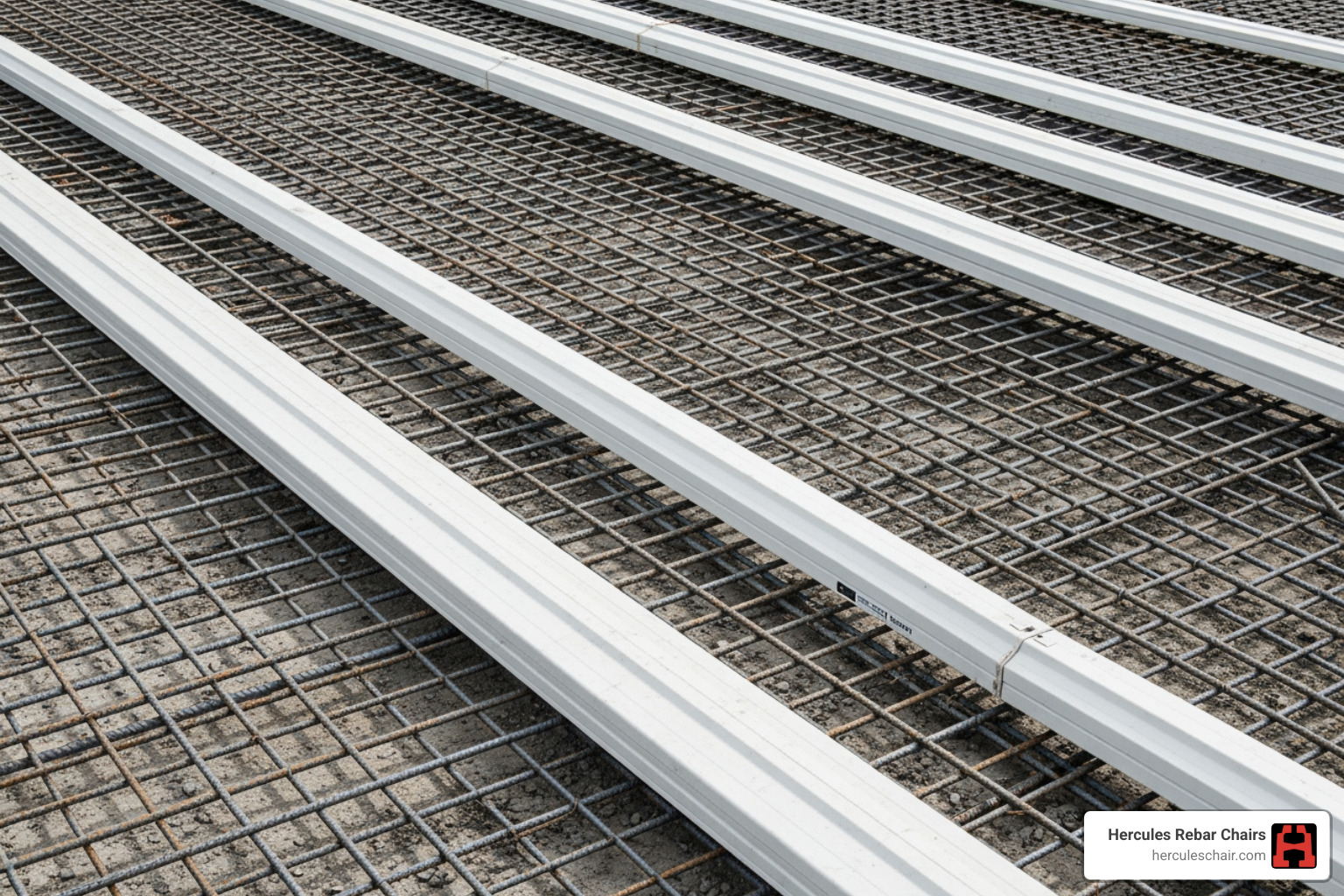 continuous slab bolster providing linear support for rebar mats - rebar slab support tool