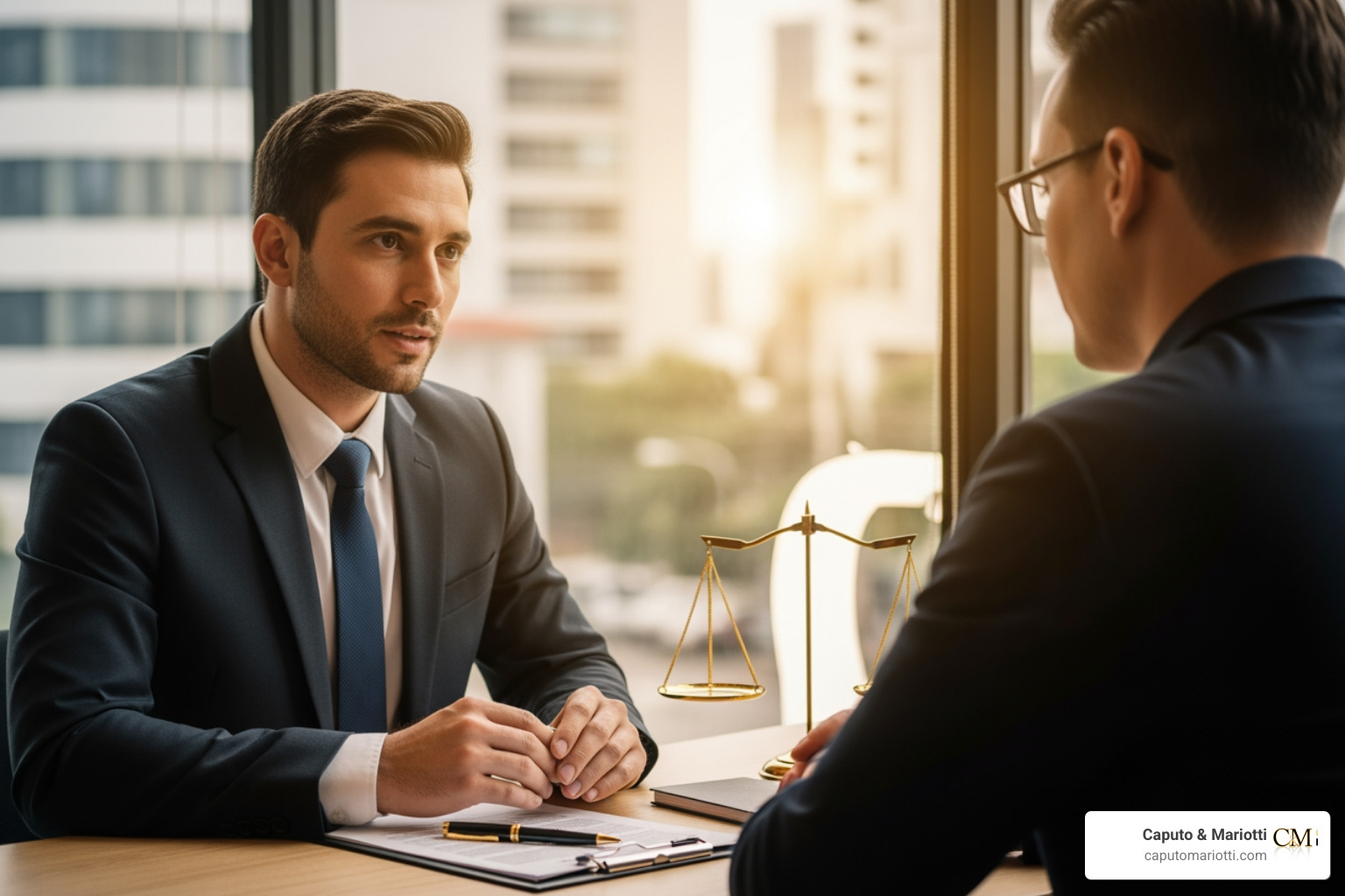 lawyer in Scranton office reviewing medical records and accident evidence - a car accident attorney lawyer in Scranton office reviewing medical records and accident evidence - a car accident attorney