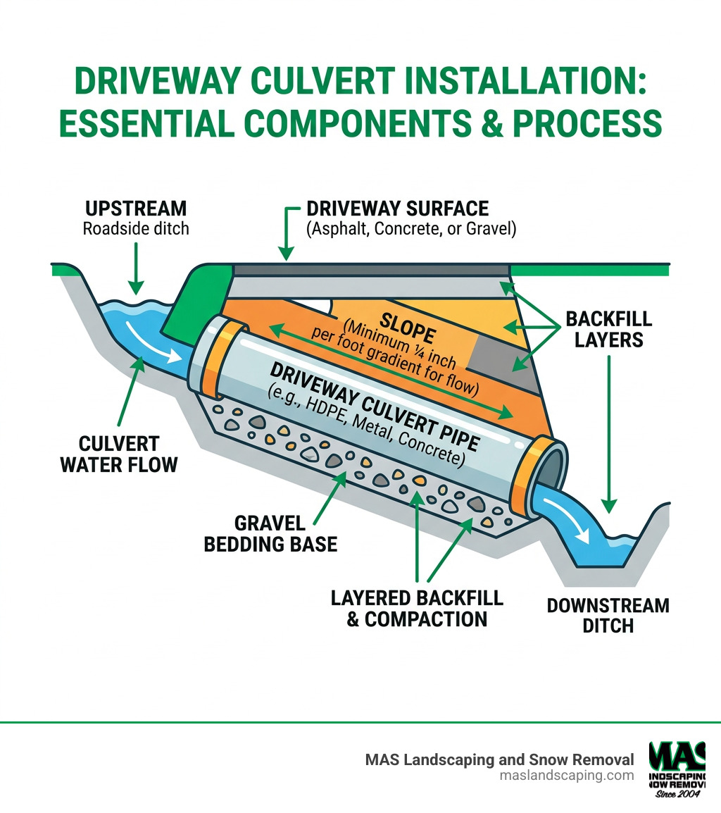 Mastering Driveway Drainage: Culvert Installation & Base Prep