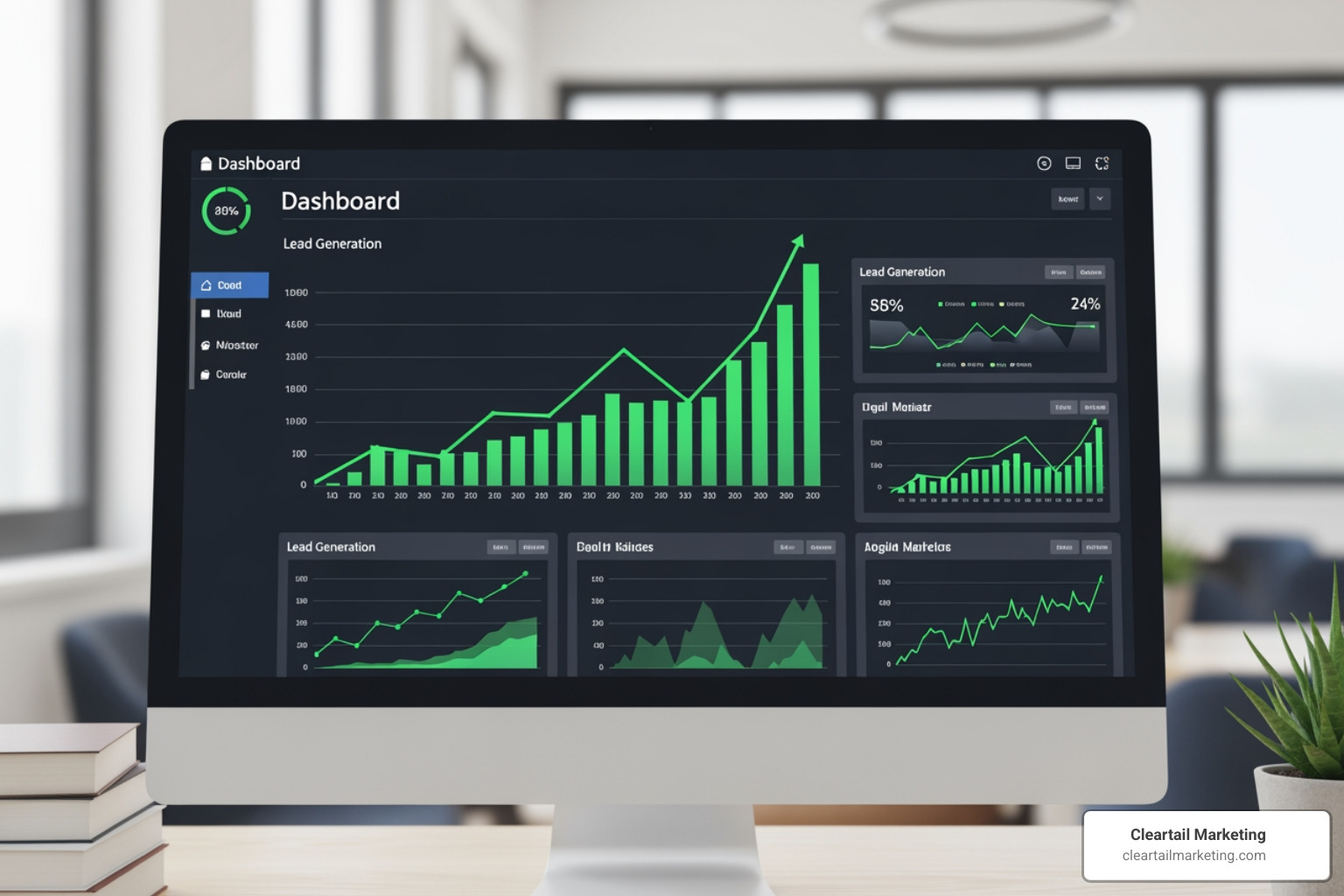 Digital marketing analytics showing lead generation growth - free ad posting sites