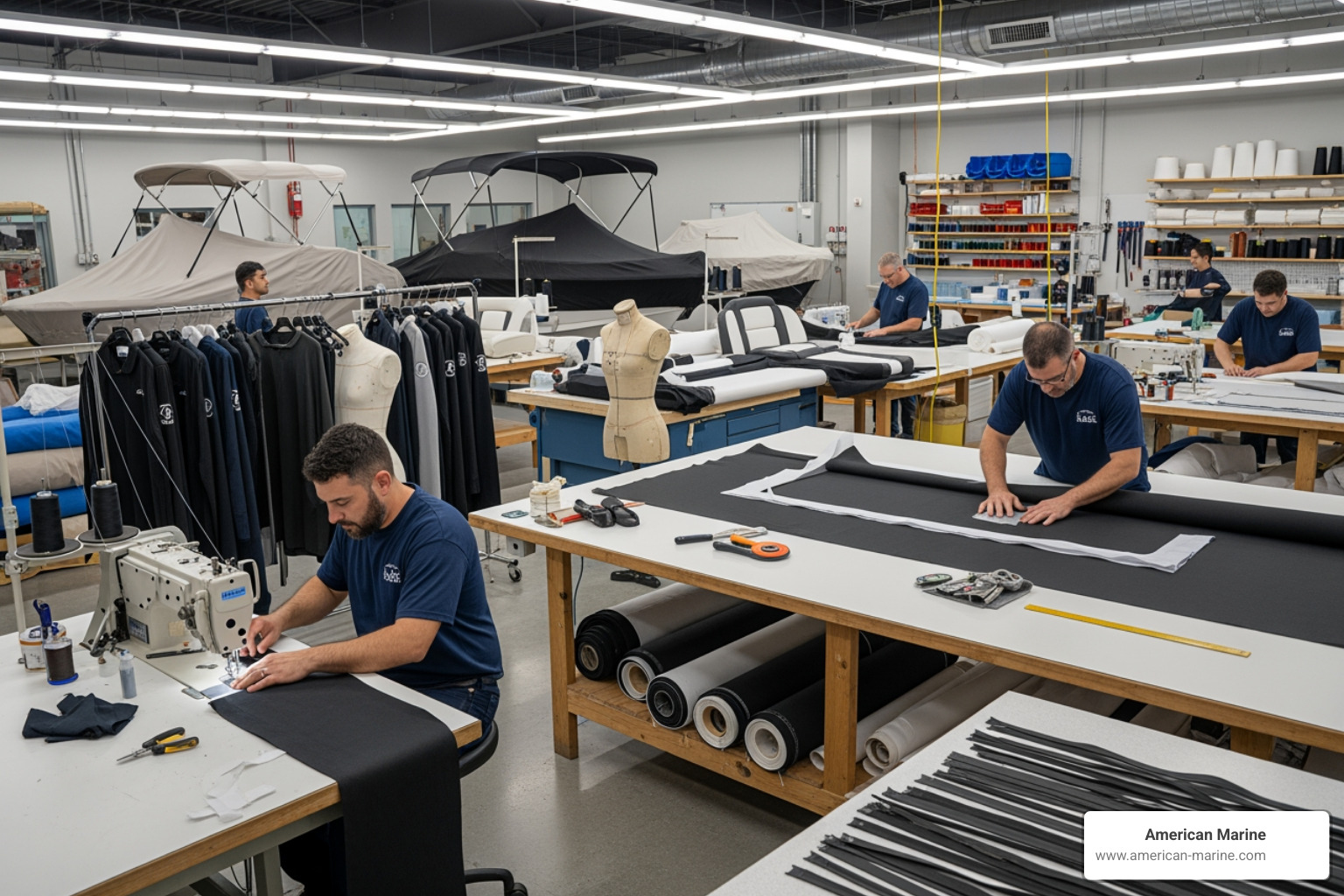 Marine canvas and upholstery precision fabrication workshop - Marine canvas and upholstery