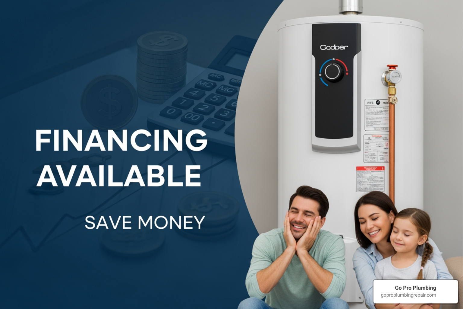 modern high-efficiency gas water heater unit - gas water heater financing
